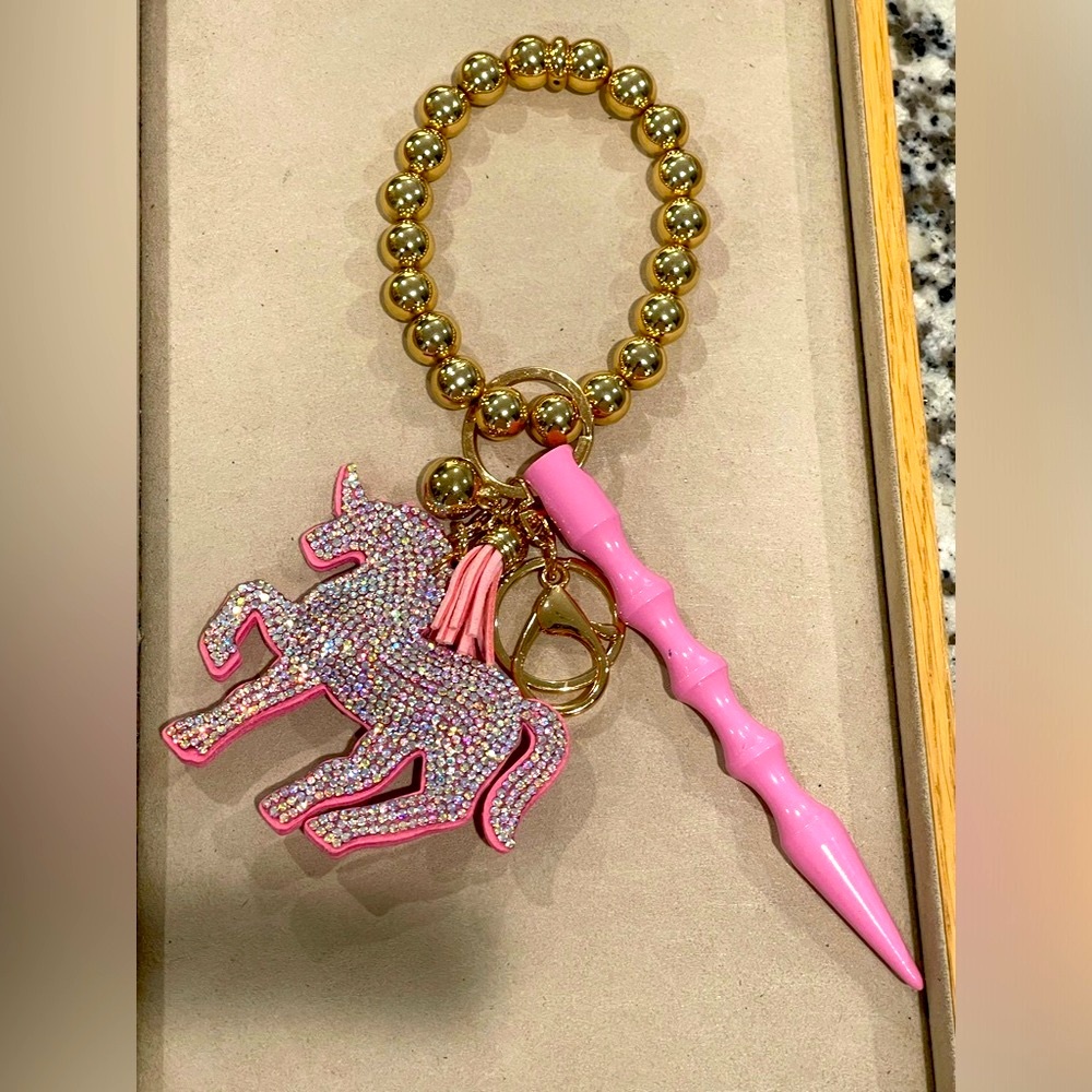 HANDMADE Unique Wristlet Keychain